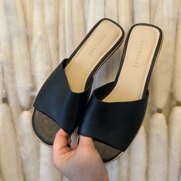 Everlane Heeled Slide, Black/Tan, Sz US 6.5 - Picture 6 of 6